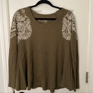 We the Free Rockabilly Trapeze Waffle Knit Thermal